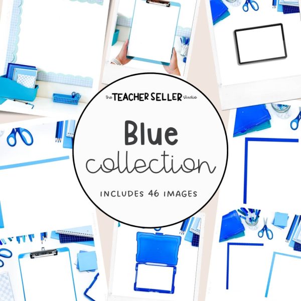 Blue Collection Mockup Images for Teacher Sellers