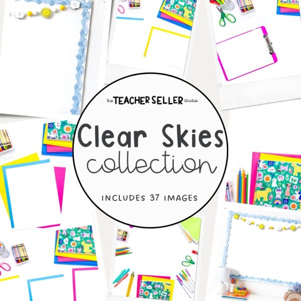 Clear Skies Collection Mockup Images for Teacher Sellers