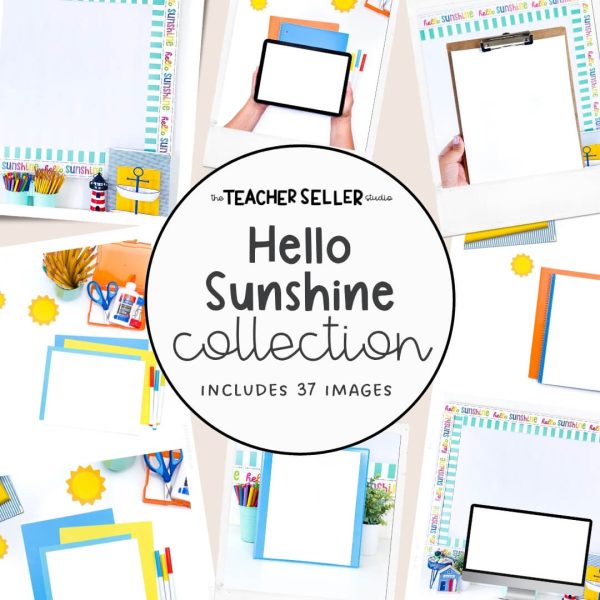 Hello Sunshine Collection Mockup Images for Teacher Sellers