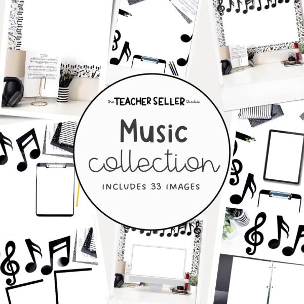 Music Collection Mockup Images for Teacher Sellers