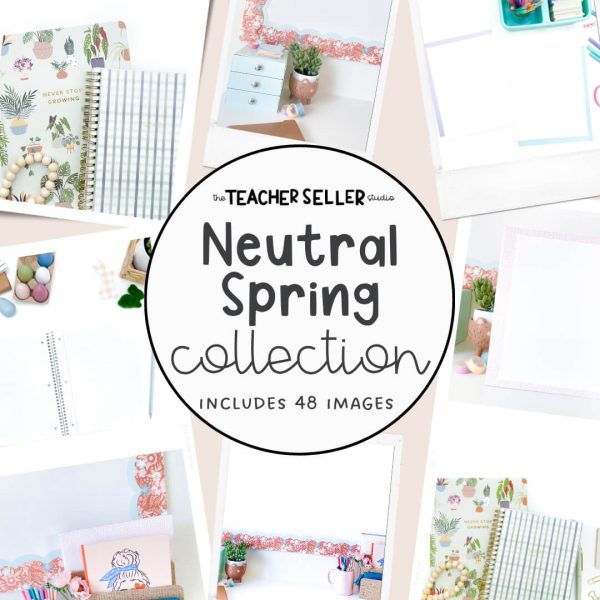 Neutral Spring Collection Mockup and Stock Images for Teacher Sellers