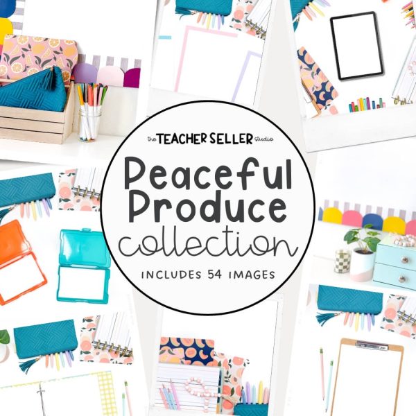 Peaceful Produce Collection Mockup Images for Teacher Sellers