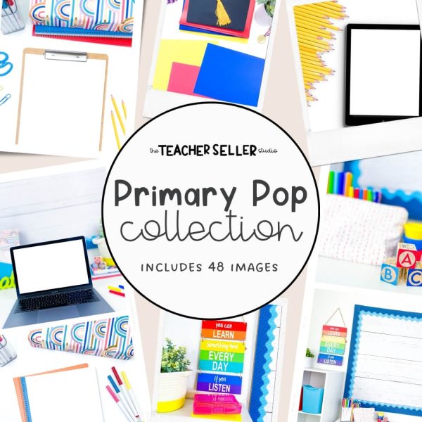 Primary Pop Collection Mockup and Stock Images for Teacher Sellers