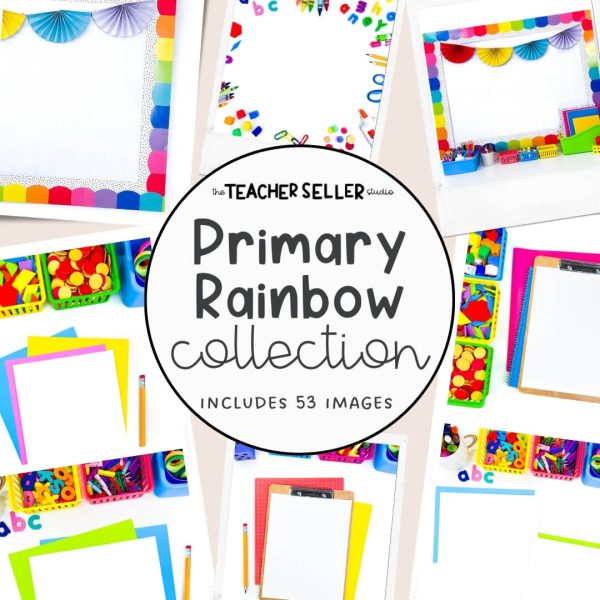 Primary Rainbow Collection Mockup Images for Teacher Sellers