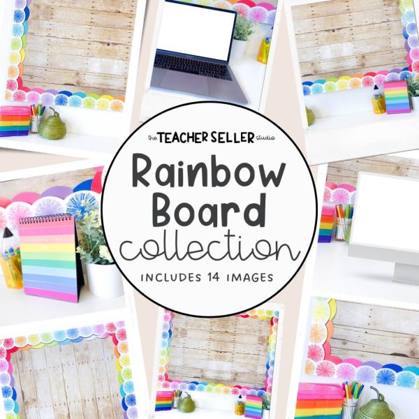 Rainbow Board Mini Collection Mockup and Stock Images for Teacher Sellers