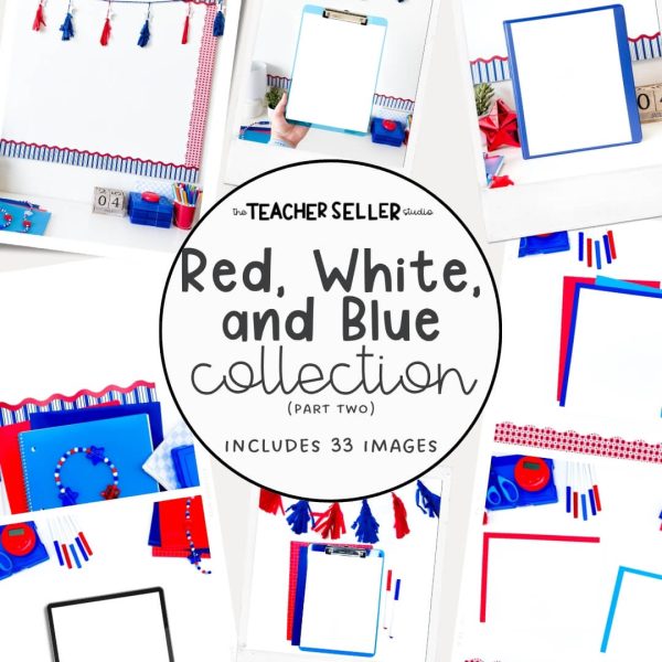 Red, White, and Blue Collection (part 2) Mockup Images for Teacher Sellers