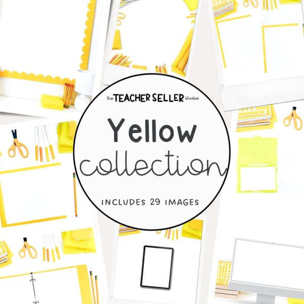 Yellow Collection Mockup Images for Teacher Sellers